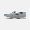 Pier OneLEATHER UNISEX - Seglarskor - Light Blue