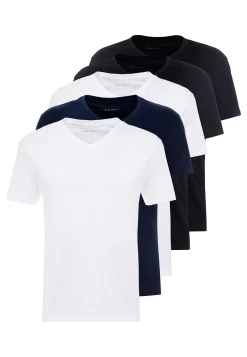 Pier One5 PACK - T-shirt - Bas - White/blue/black -Pier One 2819a515ceaa41a7b996144dea7390c3 scaled