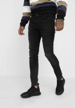 Pier OneJeans Skinny Fit - Black Denim