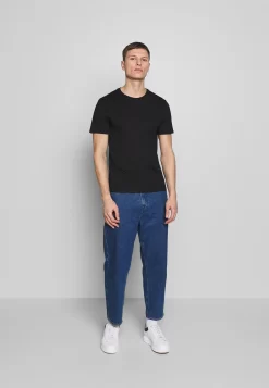 Pier OneT-shirt - Bas - Black/white/blue