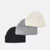 Pier OneUNISEX 3 PACK - Mössa - Black/white/grey