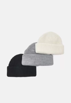Pier OneUNISEX 3 PACK - Mössa - Black/white/grey