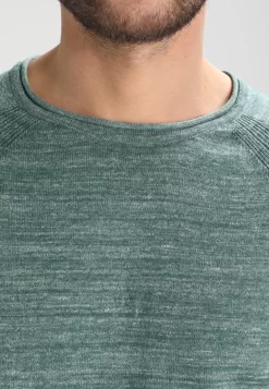 Pier OneStickad Tröja - Mottled Green -Pier One 81cbc155eccf4cbc8f0ce174921161cb