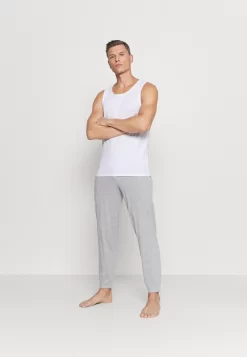 Pier One2 PACK - Pyjamasbyxor - Mottled Dark Grey/mottled Grey