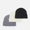 Pier One3 PACK UNISEX - Mössa - Black/grey/white