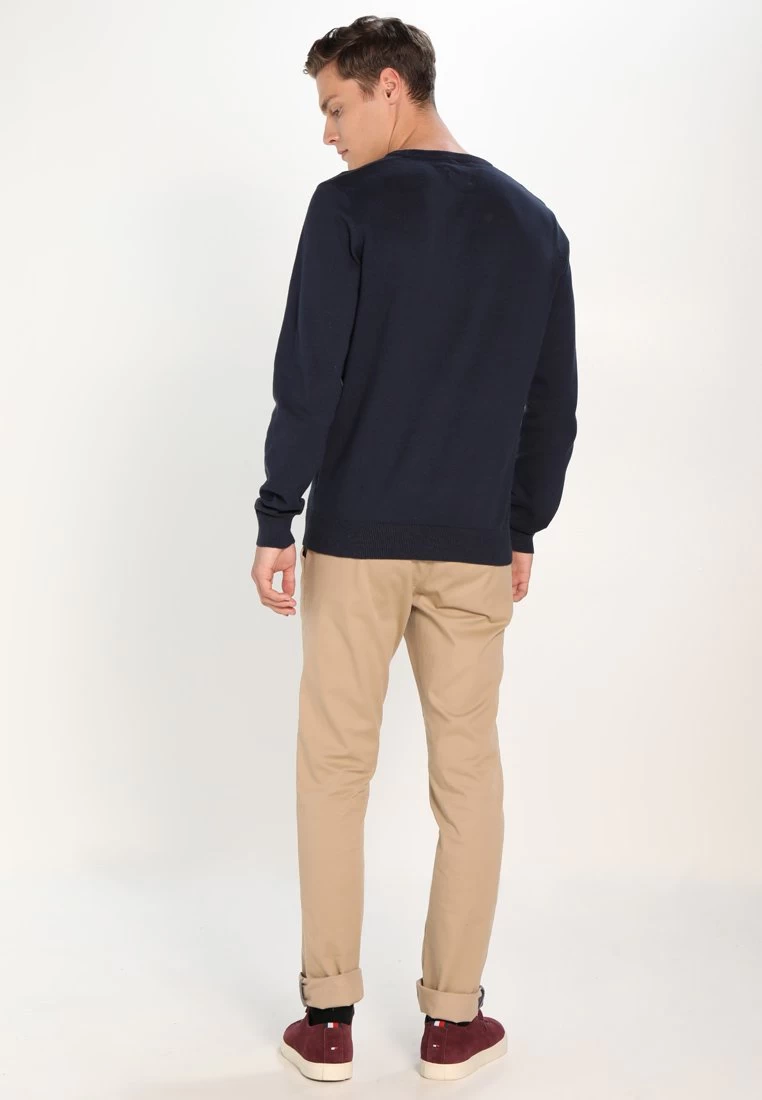 Pier OneBASIC CREWNECK - Stickad Tröja - Dark Blue 3 Pier OneBASIC CREWNECK - Stickad Tröja - Dark Blue - Bild 3