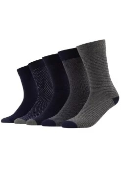 Pier One5 PACK - Strumpor - Dark Blue/mottled Grey
