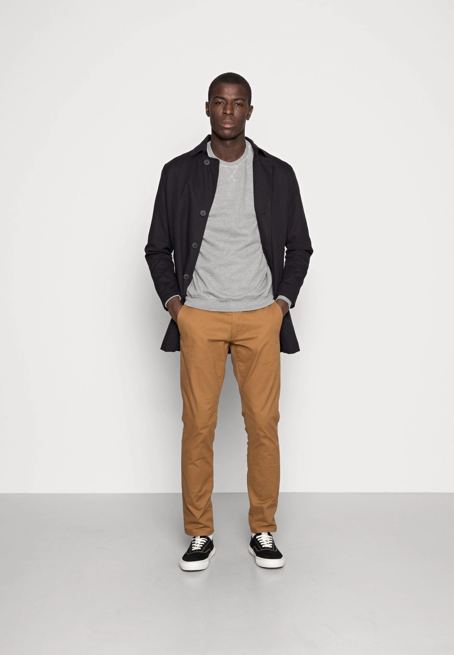 Pier One2 PACK - Sweatshirt - Mottled Light Grey/black 1 Pier One2 PACK - Sweatshirt - Mottled Light Grey/black