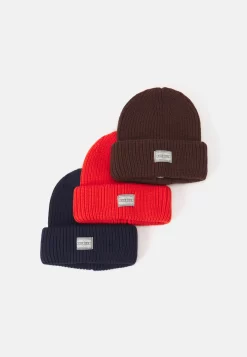 Pier OneUNISEX 3 PACK - Mössa - Brown, Dark Blue, Red