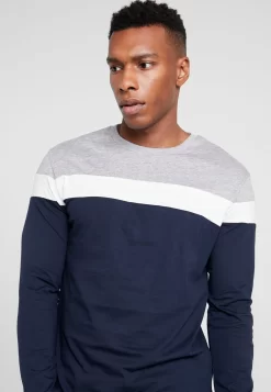 Pier OneLångärmad Tröja - Grey/dark Blue -Pier One fe00904878e347c082c5811f3750ffa3 scaled